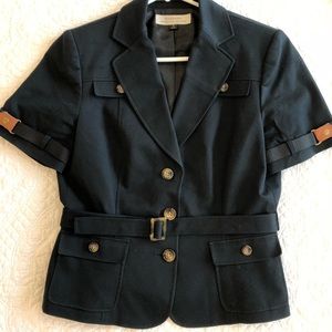 Tahari Arthur S. Levine black short sleeve blazer